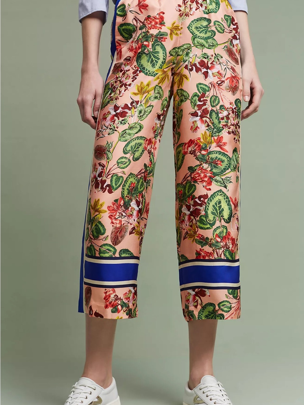 Anthropologie Elevenses Gardener Silk Wide-Leg Pants - Size s
